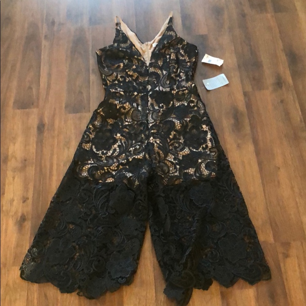 Dress the Population Marion Lace Jumpsuit M NWT